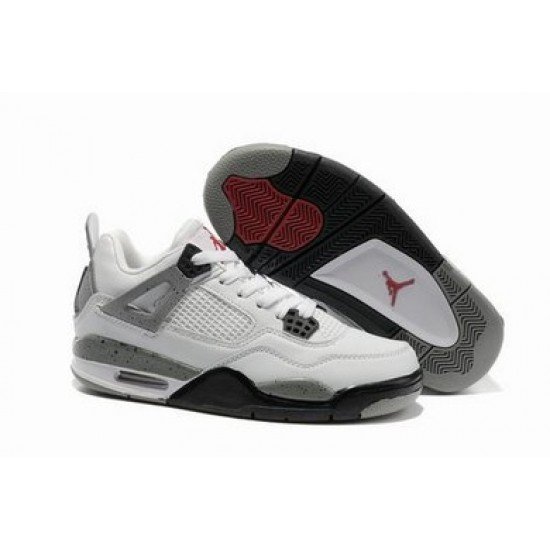 Air Jordan IV (4) Retro Women- White/ Grey