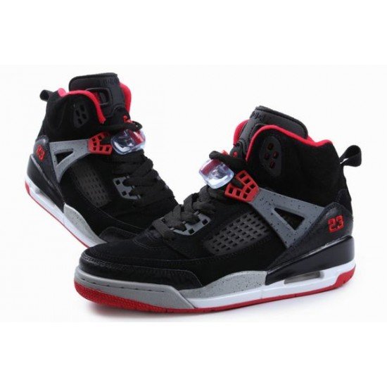 Air Jordan Spizikes Women Black Grey White Red-19