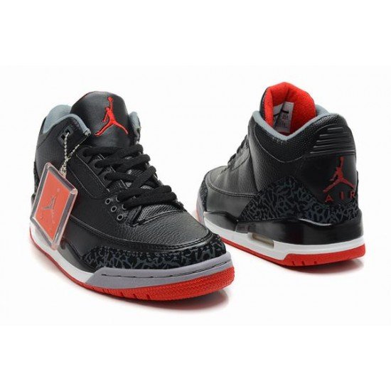 Air Jordan III (3) Retro Black White Red-86