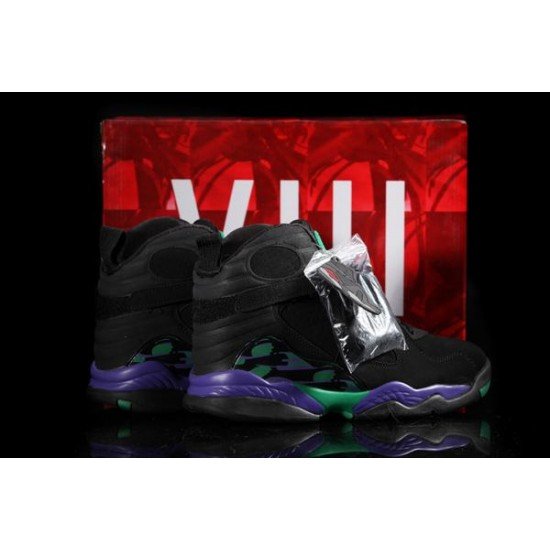 Air Jordan VIII (8) Retro Black Purple Green-28