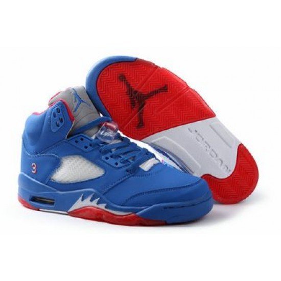 Air Jordan V (5) Retro Blue/Gray/Red