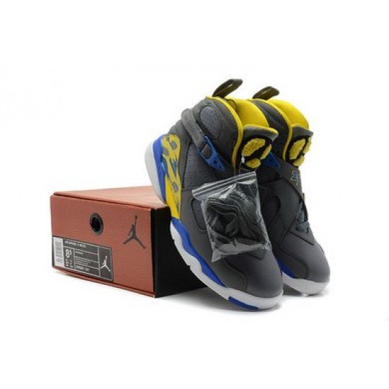 Air Jordan VIII (8) New Gray/Blue/Yellow/White