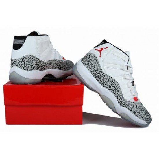 Air Jordan XI (11) Retro White/Black/Red