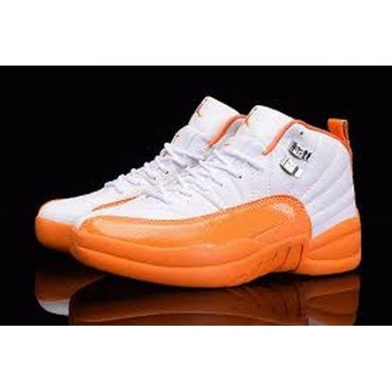 Air Jordan 12 GS “The Glove” White Orange-1