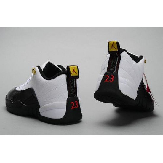 Air Jordan 12 Low Men White Black-1