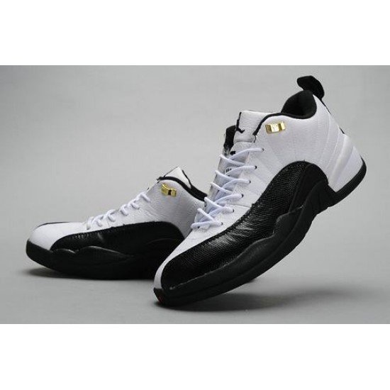 Air Jordan 12 Low Men White Black-1