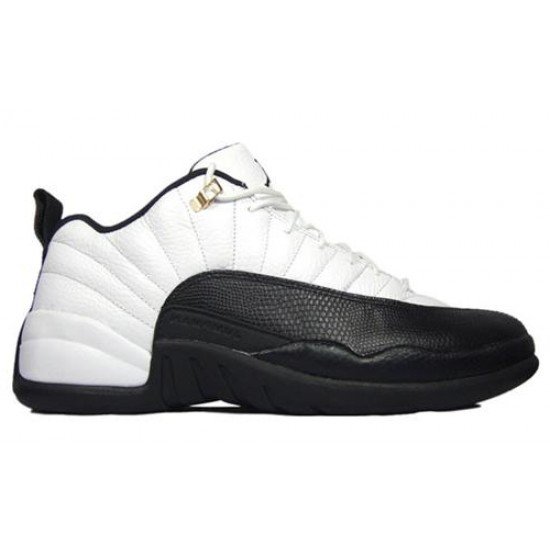 Air Jordan 12 Low Men White Black-1