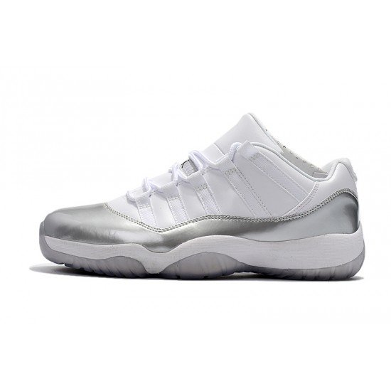 Air Jordan 11 Low White Silver-1