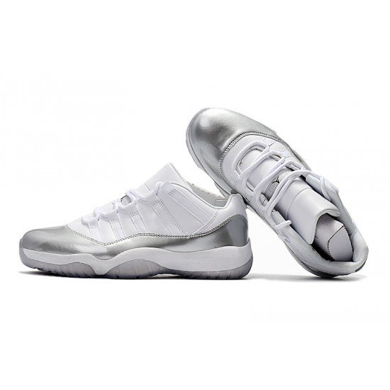 Air Jordan 11 Low White Silver-1