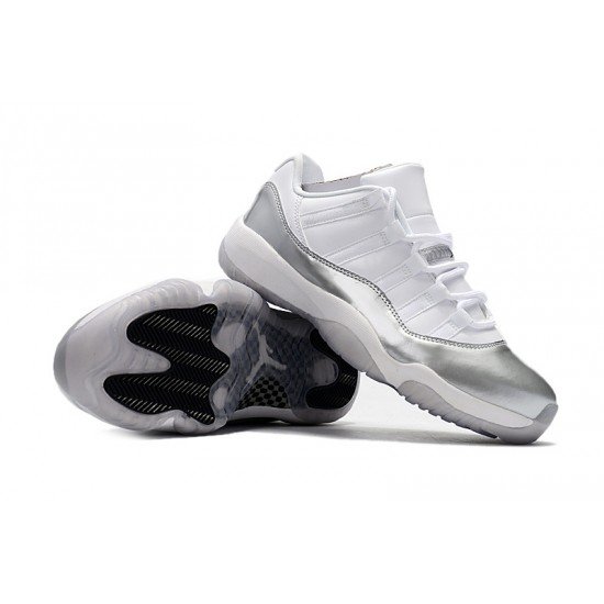 Air Jordan 11 Low White Silver-1