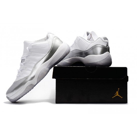 Air Jordan 11 Low White Silver-1