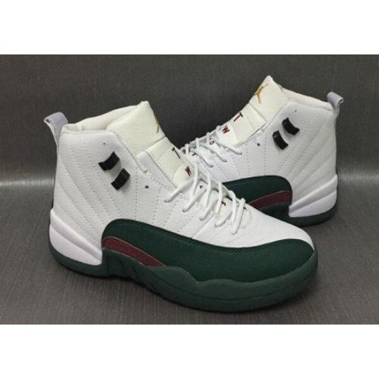 Air Jordan 12 Retro White Dark Green