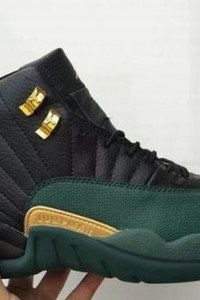 Air Jordan 12 Retro Black Green Gold