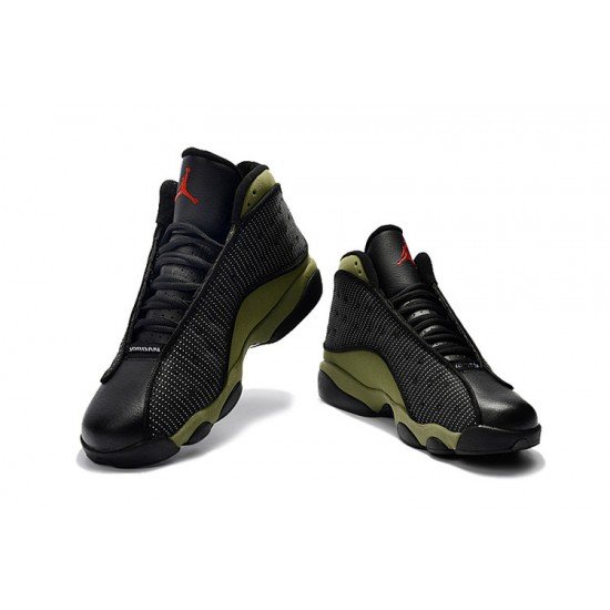 Air Jordan 13 Olive Green Black-01