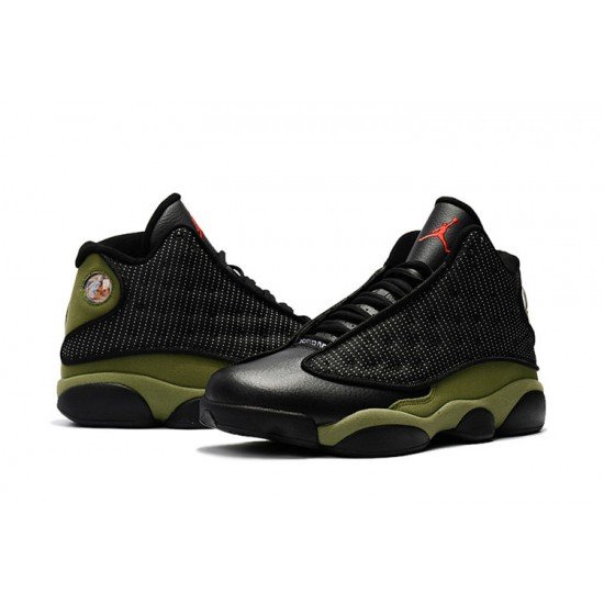 Air Jordan 13 Olive Green Black-01