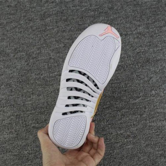 Air Jordan 12 GS White Pink-01