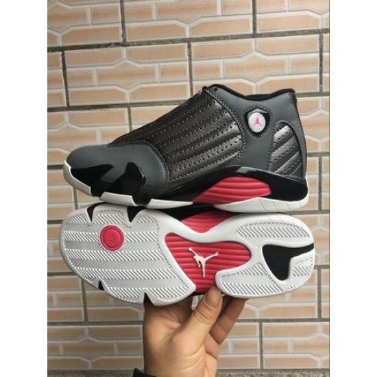 Air Jordan 14 Black Gray Pink-1