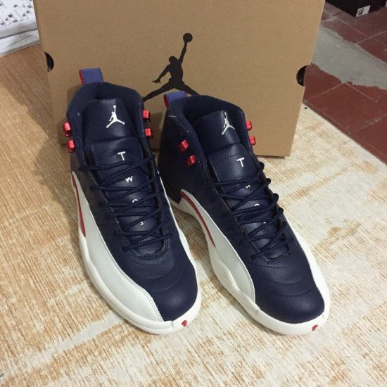 Air Jordan 12 Dark Blue/Red/White-1