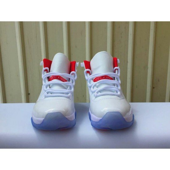 Air Jordan 11 GS White Red-01