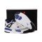 Air Jordan IV (4)  Kids White gray blue