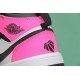 Air Jordan I (1) top Kids black/white/pink