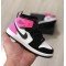 Air Jordan I (1) top Kids black/white/pink