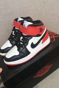 Air Jordan I (1) top  Kids white black red