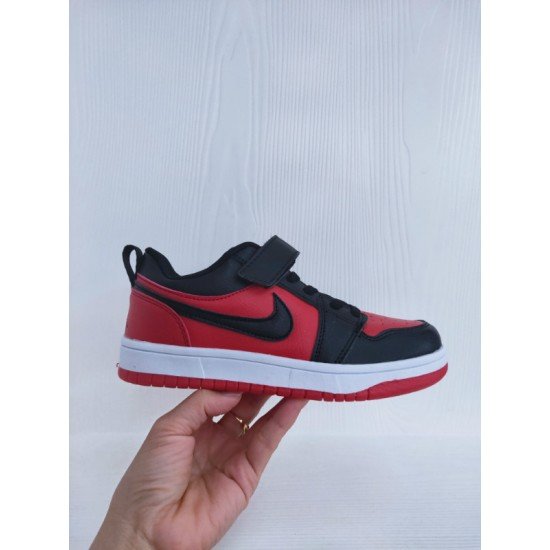 Air Jordan I (1) low Kids black red