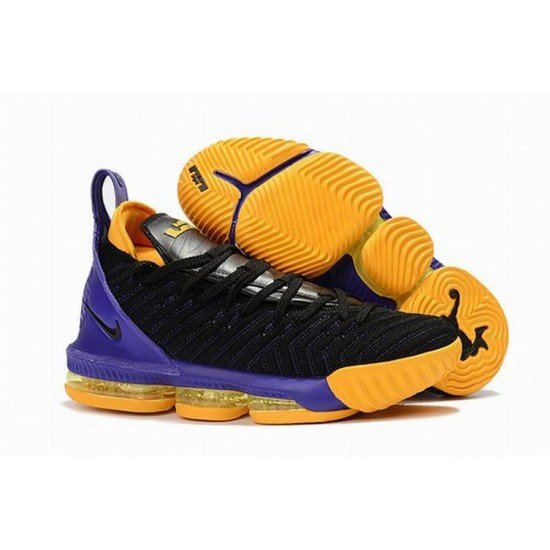 LeBron XVI (16)  Black purple yellow