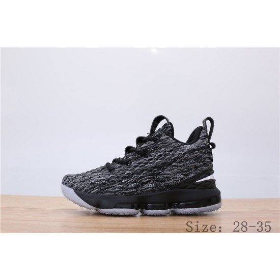 LeBron XV(15) kids  Black and white