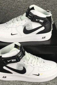 Air Force 1 Mid high Double hook black and white