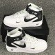 Air Force 1 Mid high Double hook black and white