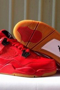 Air Jordan 4 red black mens