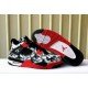 Air Jordan 4 black white red mens