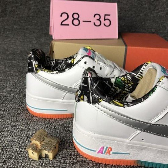 Air Force 1 low Rainbow white kids