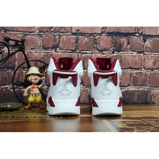 Air Jordan 6 white red kids