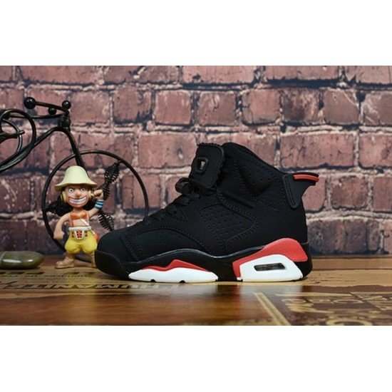Air Jordan 6 black red kids