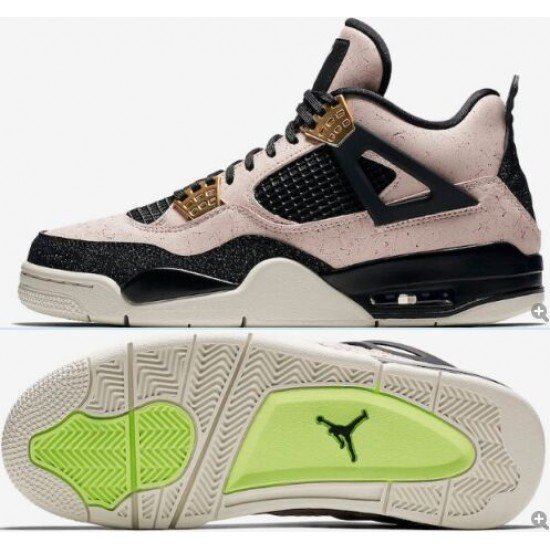 Air Jordan 4 black white pink