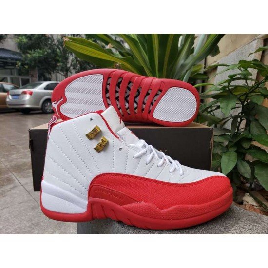 Air Jordan 12 hight White water red