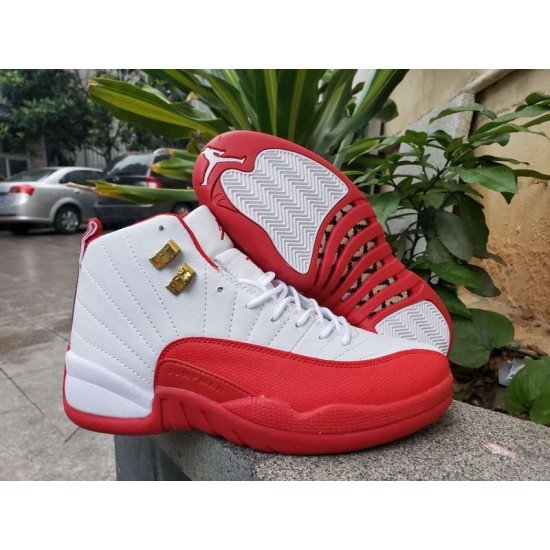 Air Jordan 12 hight White water red