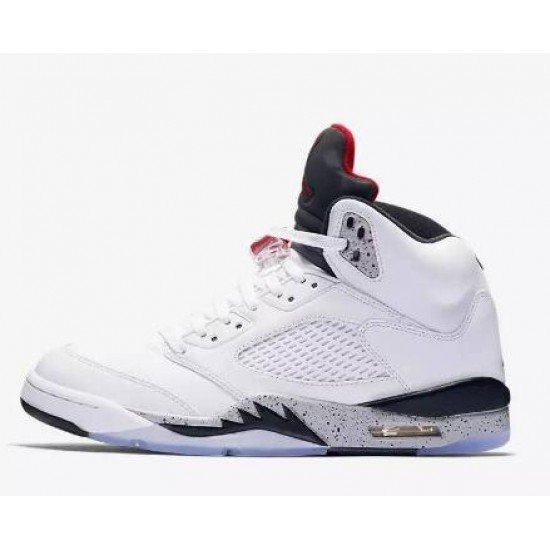 AIR JORDAN 5 RETRO WHITE CEMENT 