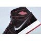 AIR JORDAN 1 MID black red matte