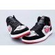 Air Jordan 1 Mid Black Red Newspaper