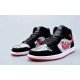 Air Jordan 1 Mid Black Red Newspaper