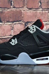 Air jordan 4 real cushion black red