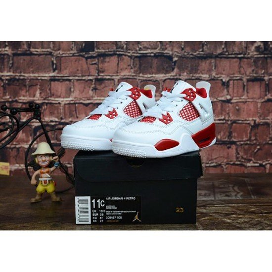 Air jordan 4 white red