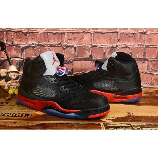 AIR JORDAN 5 Black and Red Silk