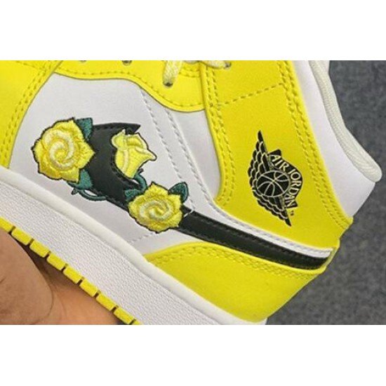 Air Jordan 1 Mid white yellow