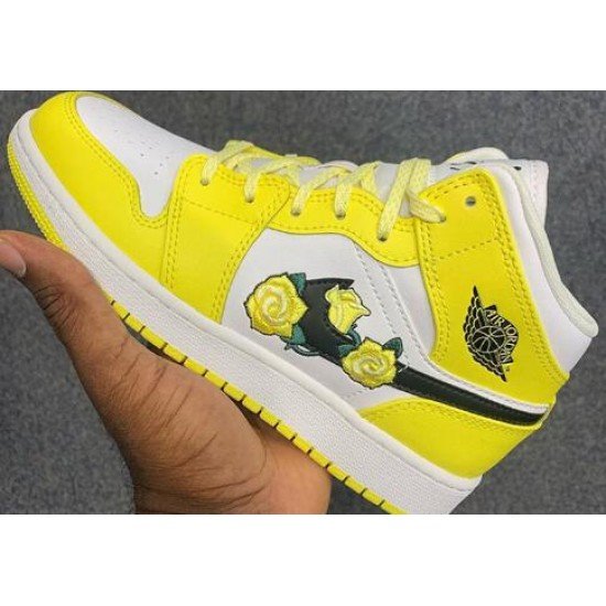 Air Jordan 1 Mid white yellow