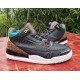 AIR JORDAN 3 black red yellow yellow crocodile pattern